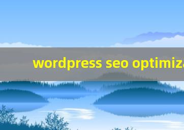 wordpress seo optimization